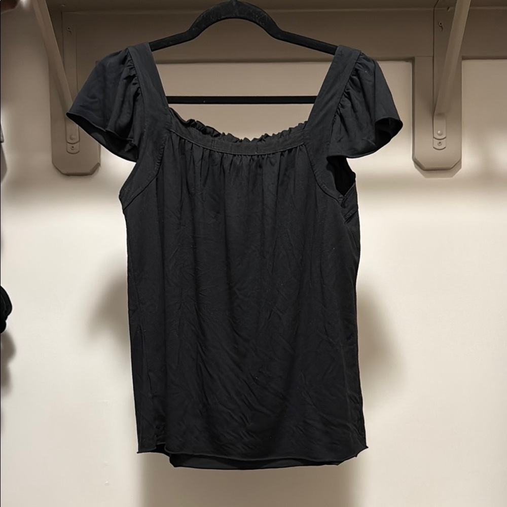 Old Navy Black Ruffled Blouse - Picture 2 of 3